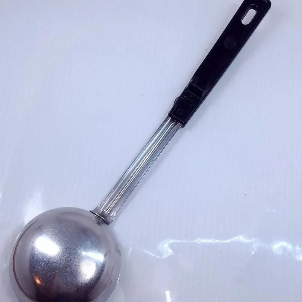 Grip N Serv Spoodle Solid stainless steel spoon ladle Black Handle Serve USA